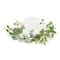 17.5" White Mixed Floral & Foliage Candle Ring